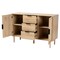 Baxton Studio Harrison MidCentury Modern Natural Brown Finished Wood and Natural Rattan 3Drawer Sideboard 223-12938-ZORO - alternate 4